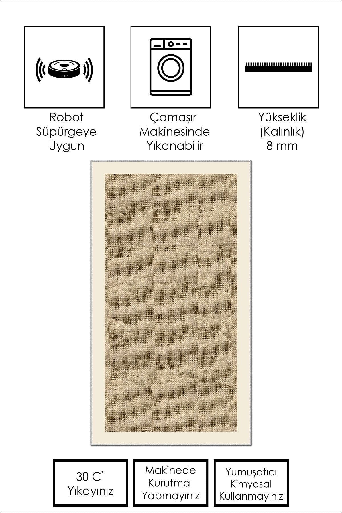 Confidence Home Washable Non-Slip Stain-Resistant Modern Beige Kitchen Rug, Living Room Carpet, and Runner 2