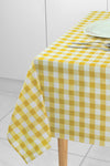 Soft Kare Yellow Large Checkered Picnic Tablecloth 1