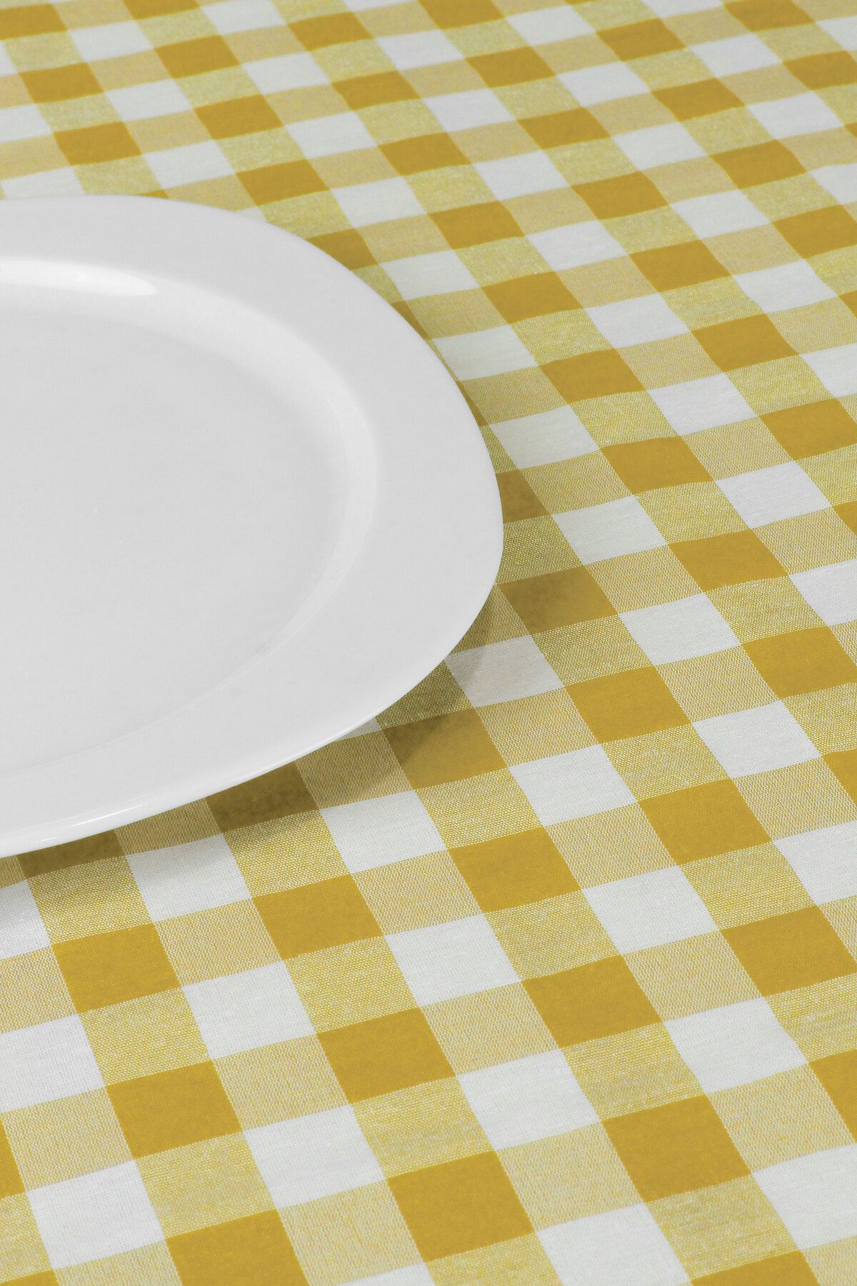 Soft Kare Yellow Large Checkered Picnic Tablecloth 4