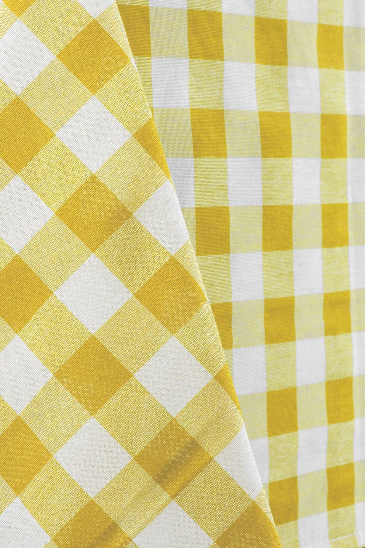 Soft Kare Yellow Large Checkered Picnic Tablecloth 5