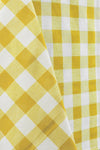 Soft Kare Yellow Large Checkered Picnic Tablecloth 5