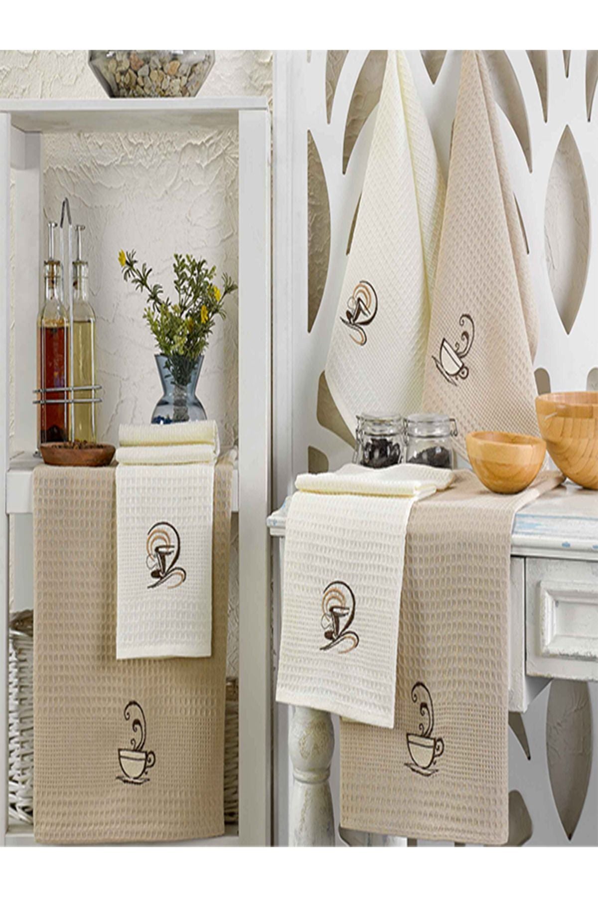 Rebeka 6-Piece Kitchen Drying Towel Coffee Set 2