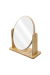 Gaman Adjustable Oval Wooden Makeup Mirror 2