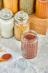 King Mop Vintage 12-Piece Vacuum-Sealed Glass Spice Jar Set 3