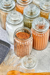 King Mop Vintage 12-Piece Vacuum-Sealed Glass Spice Jar Set 7