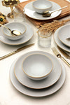 Kütahya Porselen Venüs 18 Piece 6 Person Dinner Set Gold Mesh 3