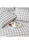 SNR HOME COLLECTION 2-Piece Zippered Cotton 50x70 White Checkered Pattern Pillowcase 3