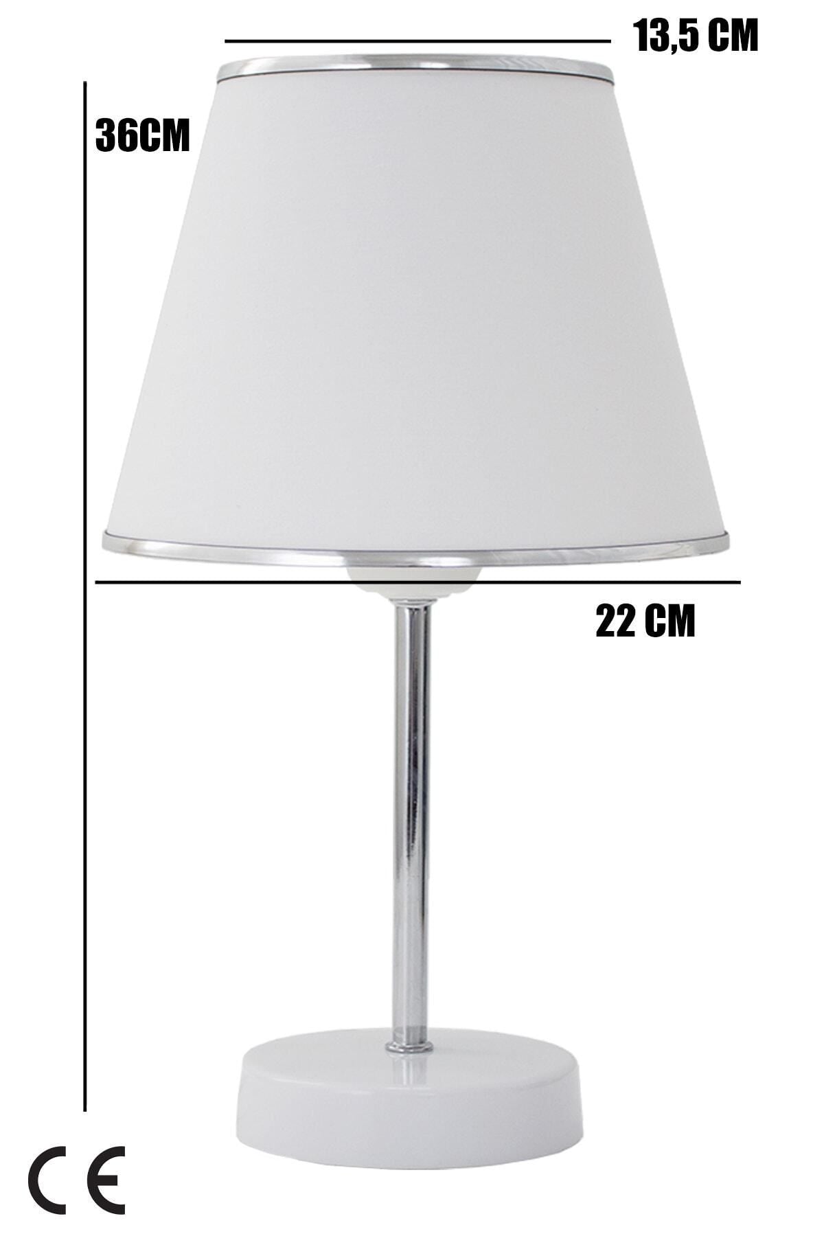 Vivido Abajur White Chrome Sapphire Modern Lamp 5