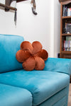 Rayda Home Decorative Cinnamon Color Velvet Flower Pillow 42*42 Cm 2