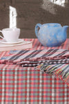 By Ballı Biocotton 5-Piece Tablecloth & Picnic Blanket & Table Cover Checkered Pattern 140x140 Cm 3