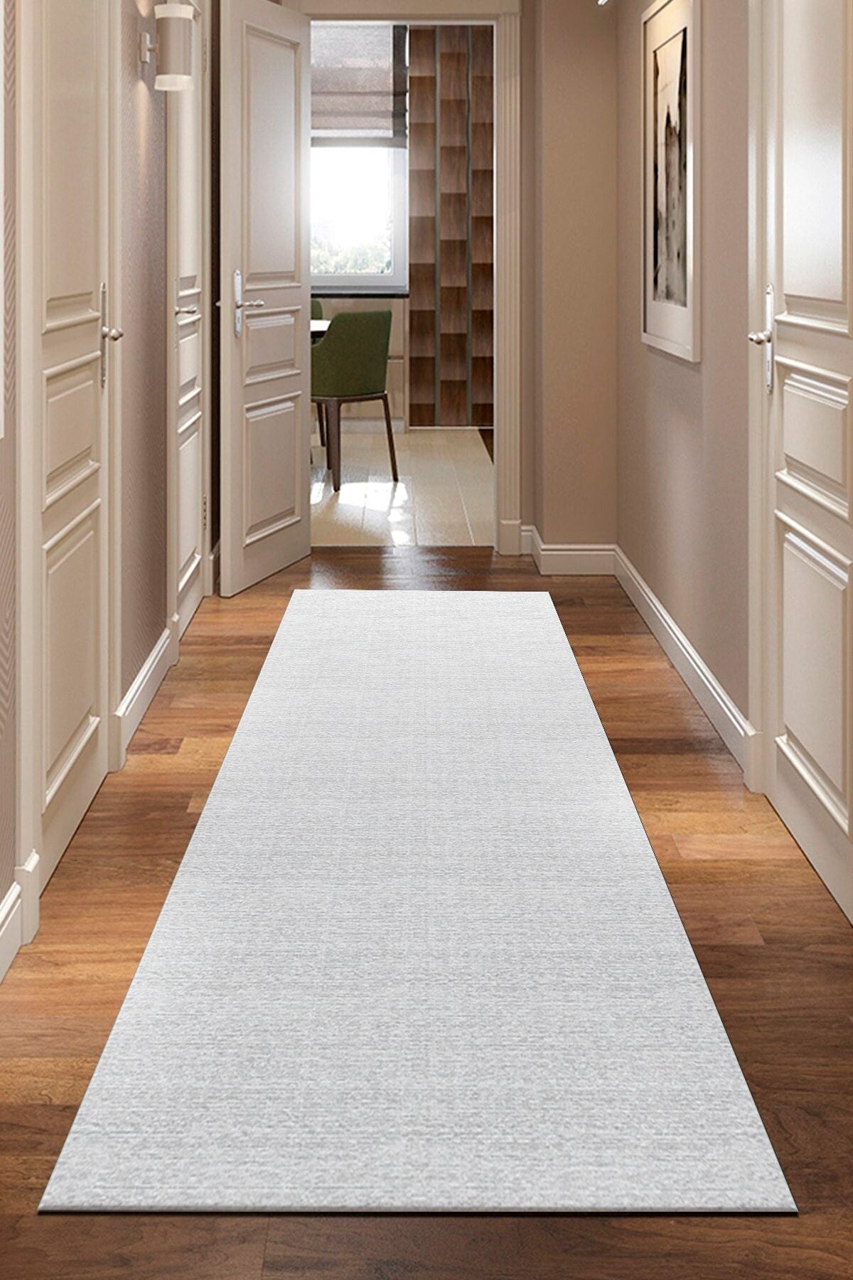 DEKOMOD ECO GRAY Non-Slip Washable Runner Rug 2