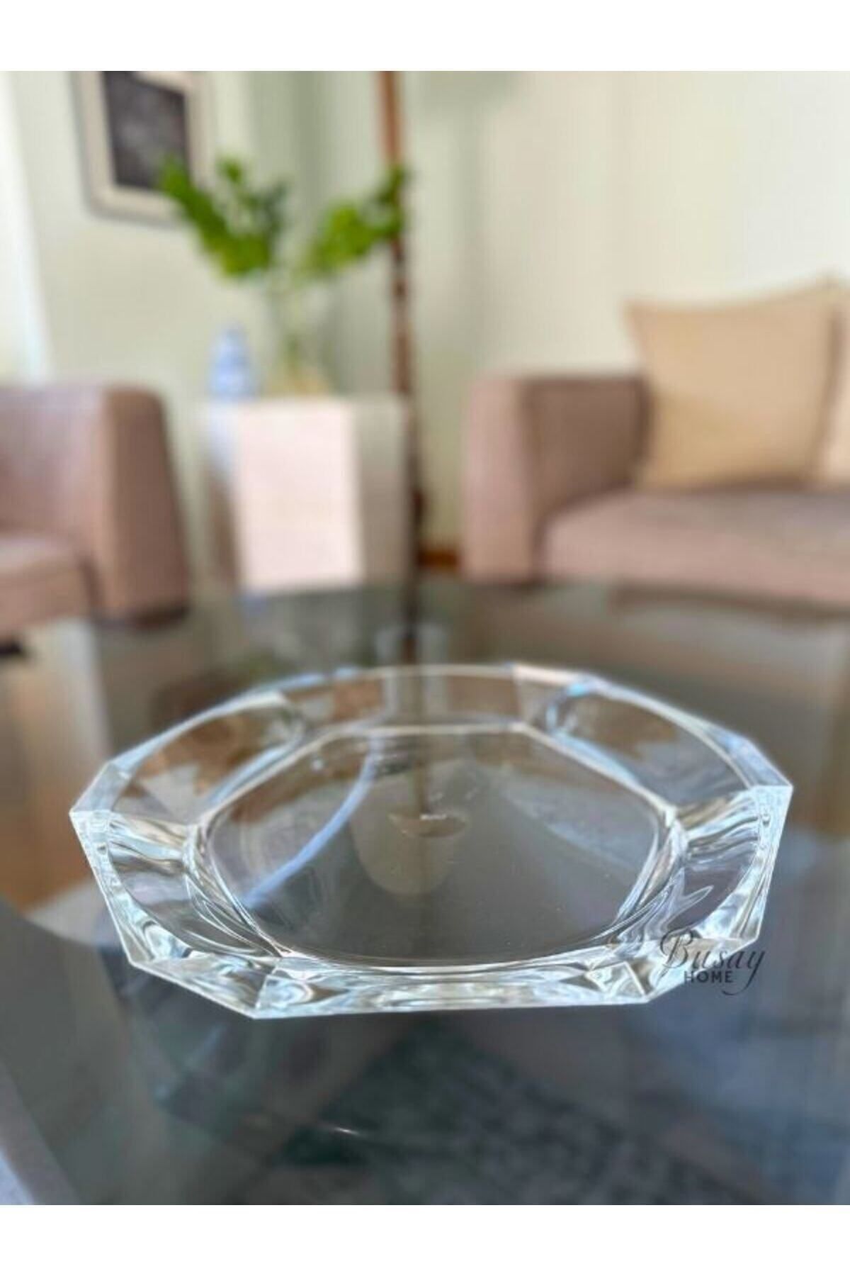 Paşabahçe Busayhome Nude Reflection Series Crystal Glass Serving Plate 3