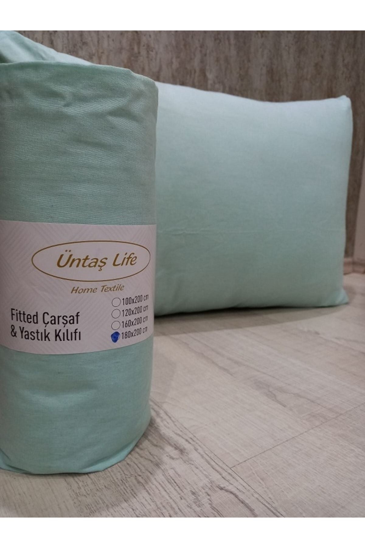 Üntaş Üntaş Life Mint Green 100x200 Fitted Sheet + 1 Pillowcase ECMINTYSL100 3