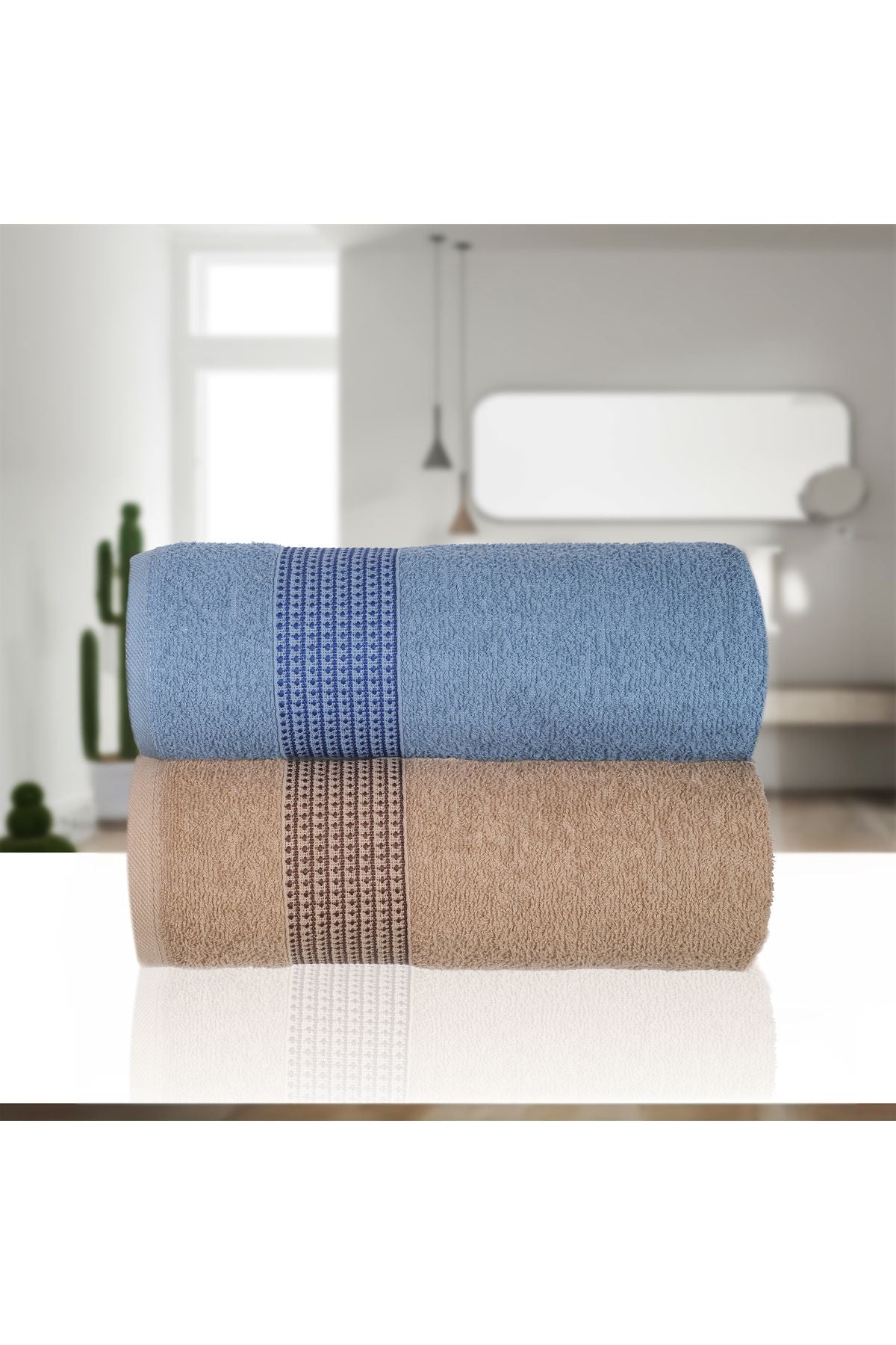 HOME MOD STORE 90x150cm Mega Large Size 100% Cotton 2-Piece Bathroom Towels Ultra Soft Bridal Set 3