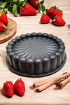 Umut Granite Cast 26cm Tart Mold Black Fluted Pie Mold Cake Mold 1