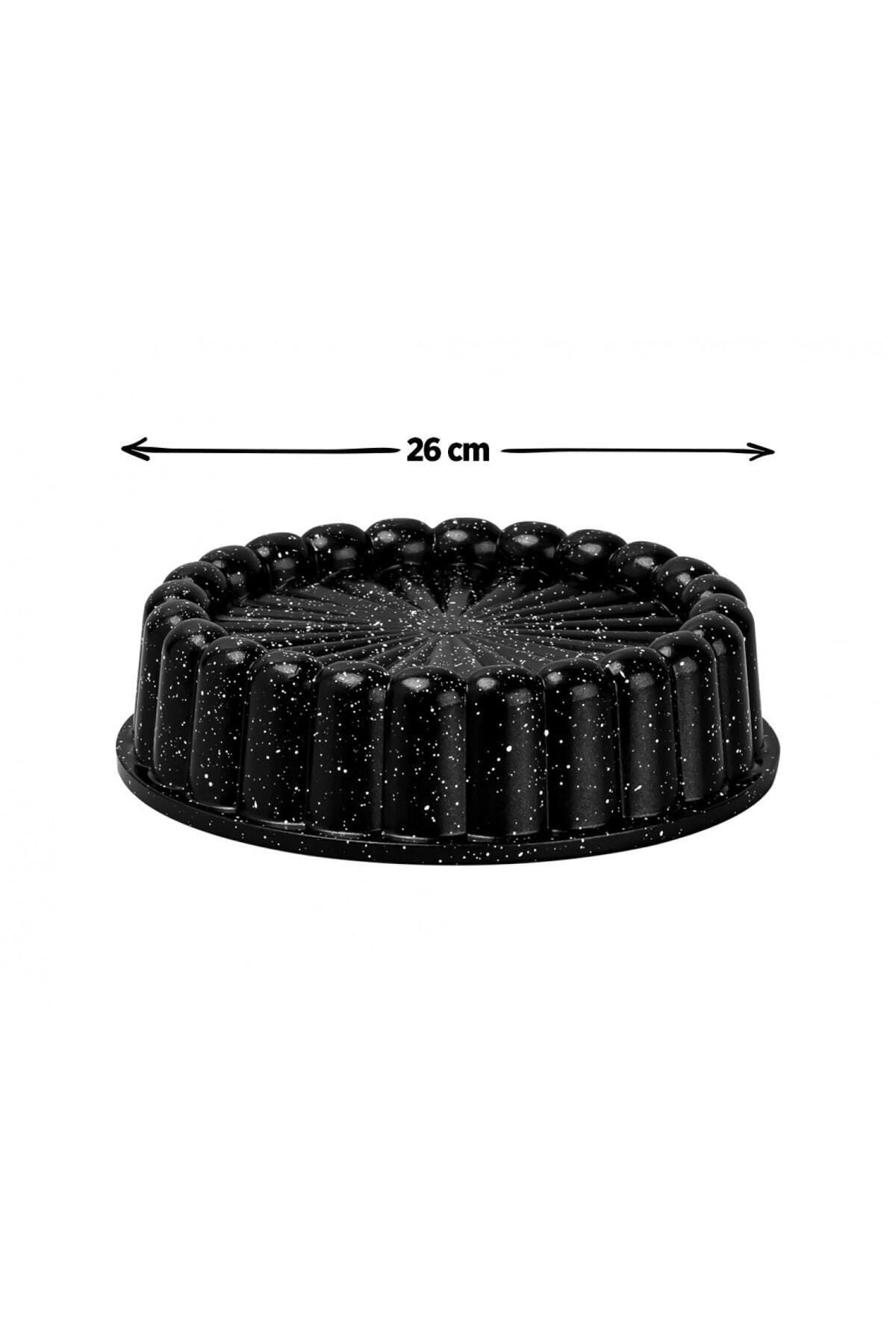 Umut Granite Cast 26cm Tart Mold Black Fluted Pie Mold Cake Mold 2