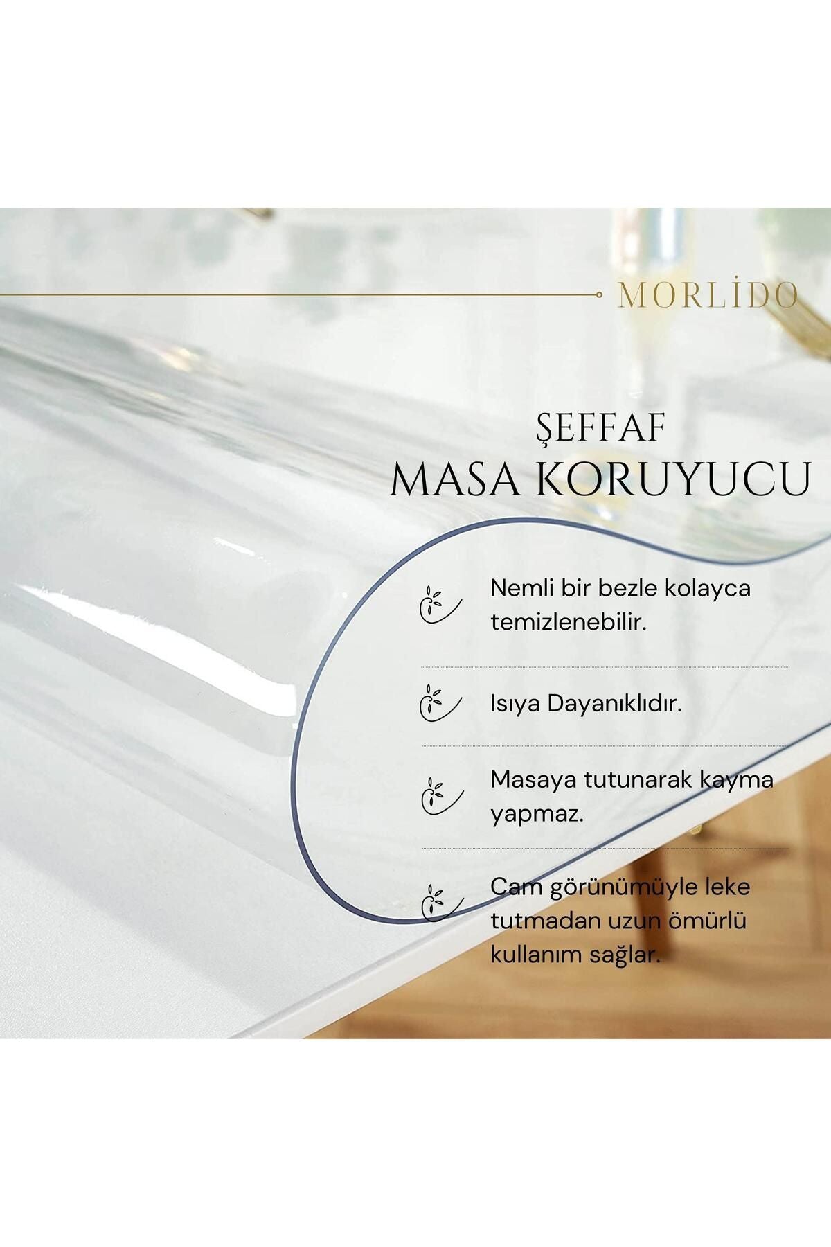 MORLIDO Transparent Glass-Like Table Protector All Sizes 1.4 Mm 2