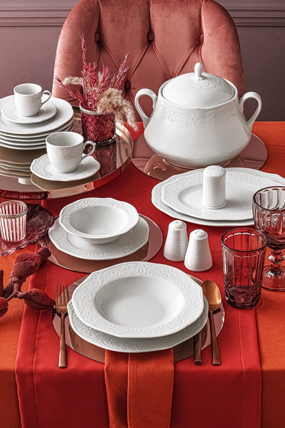 Güral Porselen Ottoman 83 Piece Dinner Set 1