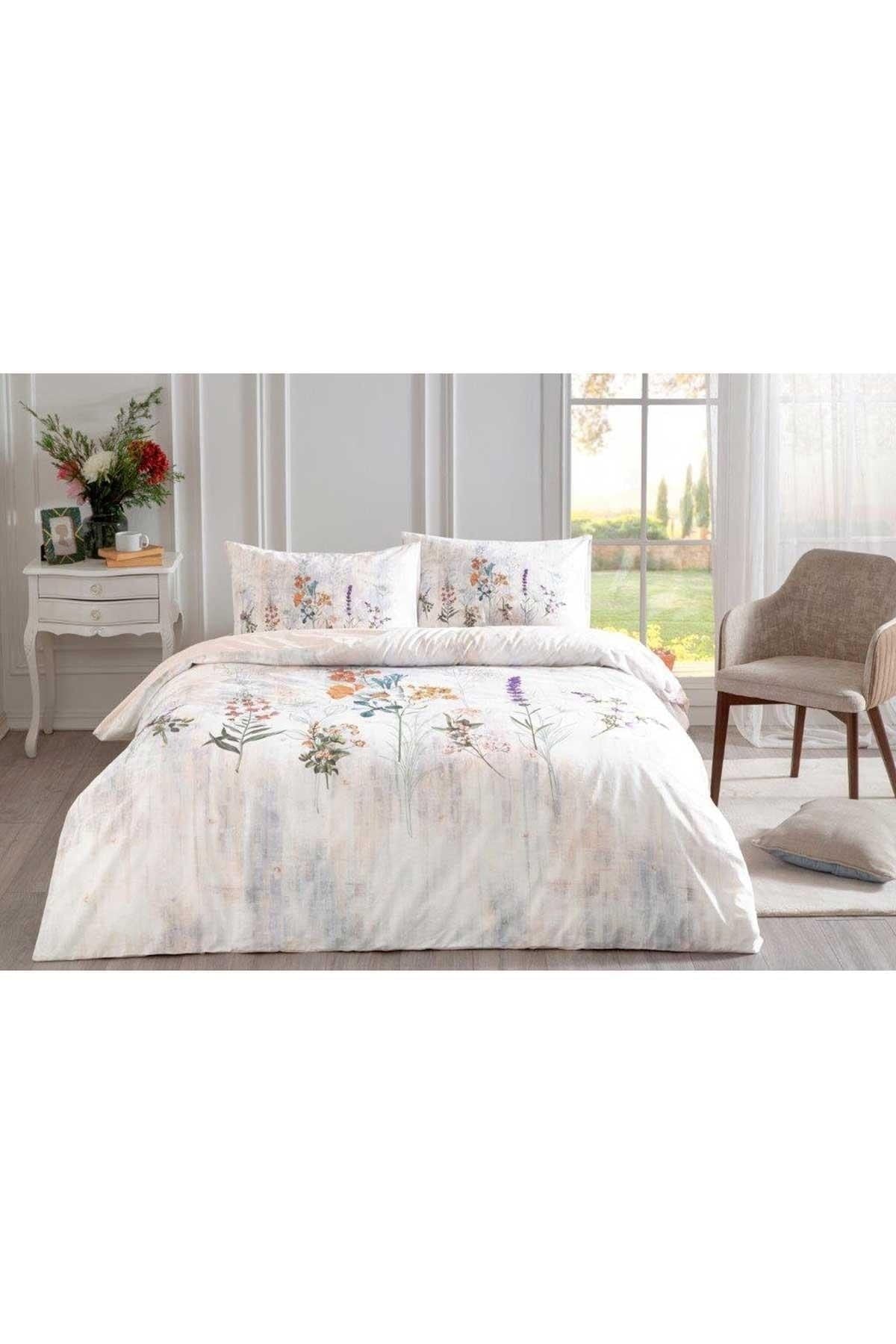 Özdilek Nev Floraison Duvet Cover Set Double Size Salmon 2