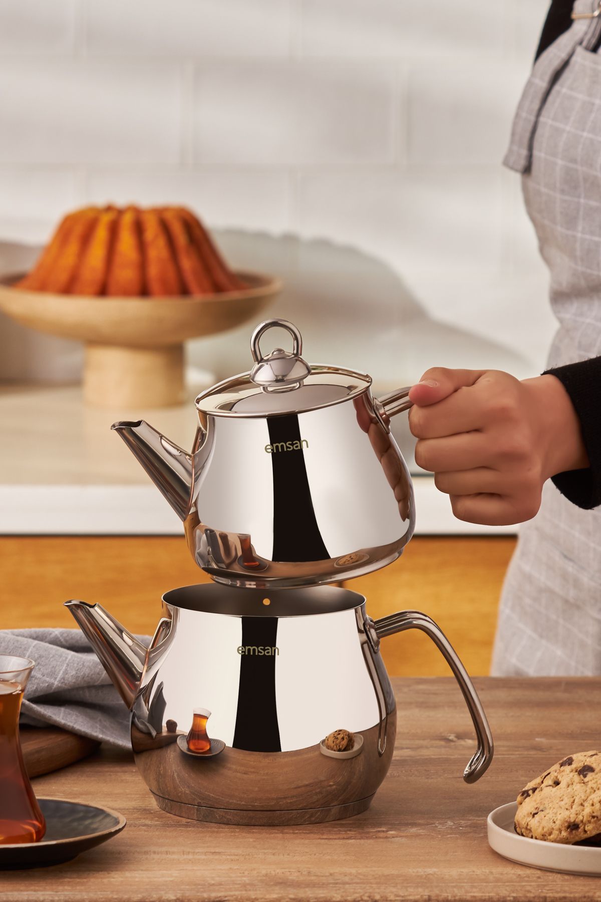 Emsan Dora Midi Tea Kettle Set Inox 2