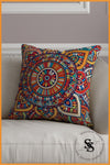 Saso Patchwork Mandala Patterned Digital Printed Pillow Cover 2