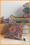 Saso Patchwork Mandala Patterned Digital Printed Pillow Cover 3