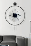 MetaQuartz Aksesuar Medium Black Luxury Transparent Center (Special Quartz Mechanism) Metal Decorative Glass Luxury Wall Clock 4