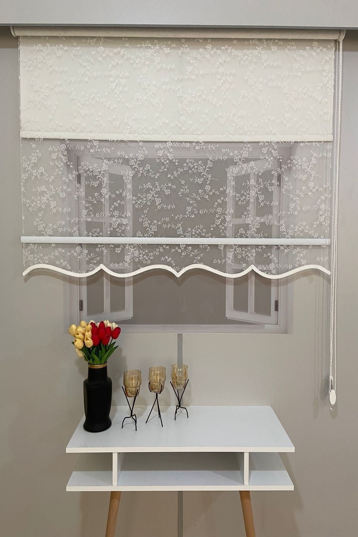 YENİEVİM Double Mechanism Voile and Roller Blind Model - 1 1