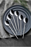 Onon Mokka Modern Look Dessert Spoon Set 6 Pieces 18/0 1