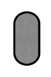 Decomia Home Digital Non-Slip Gray Jute-Like Oval Black Framed Kitchen Rug Living Room Rug Runner 3