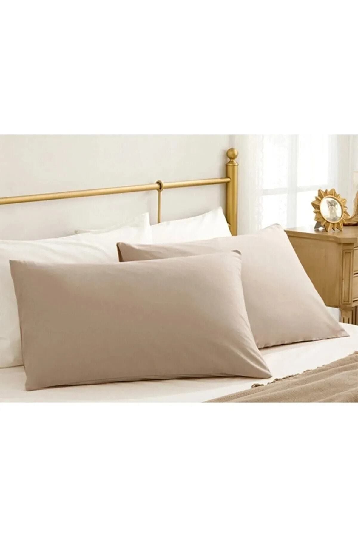 ENESSA 8-Piece Zippered Pillowcases (Gray, Beige, Pink, Blue) 4