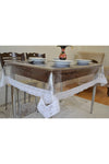 Behçetin Tekstil White Lace Transparent PVC Tablecloth 1