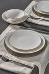 Fecra Aren 16 Piece Porcelain Dinner Set Silver Laced 3