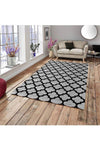 MEKA TEKSTIL Damla Black Smoke Pattern Silk Velvet Elastic Carpet Cover 4