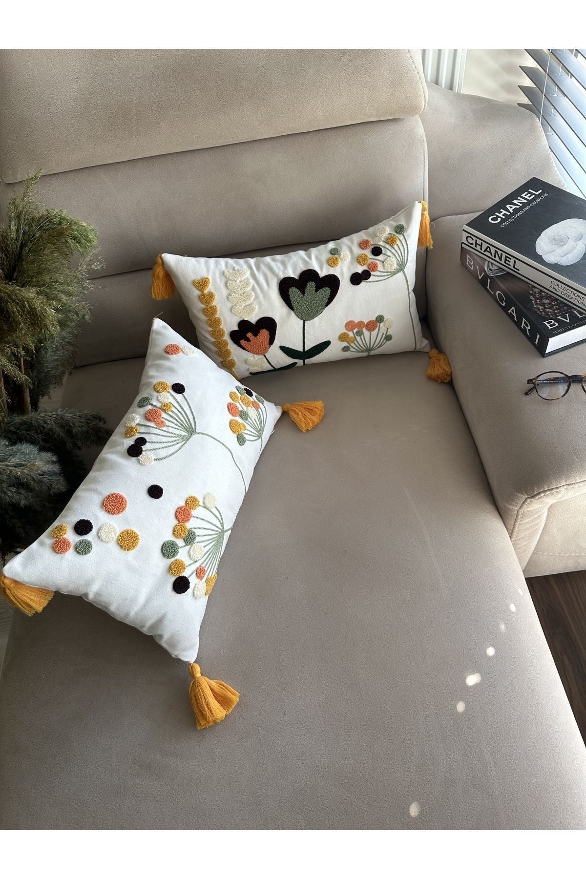 En Gözde Home Punch Embroidered 2-Piece Cushion Cover 5