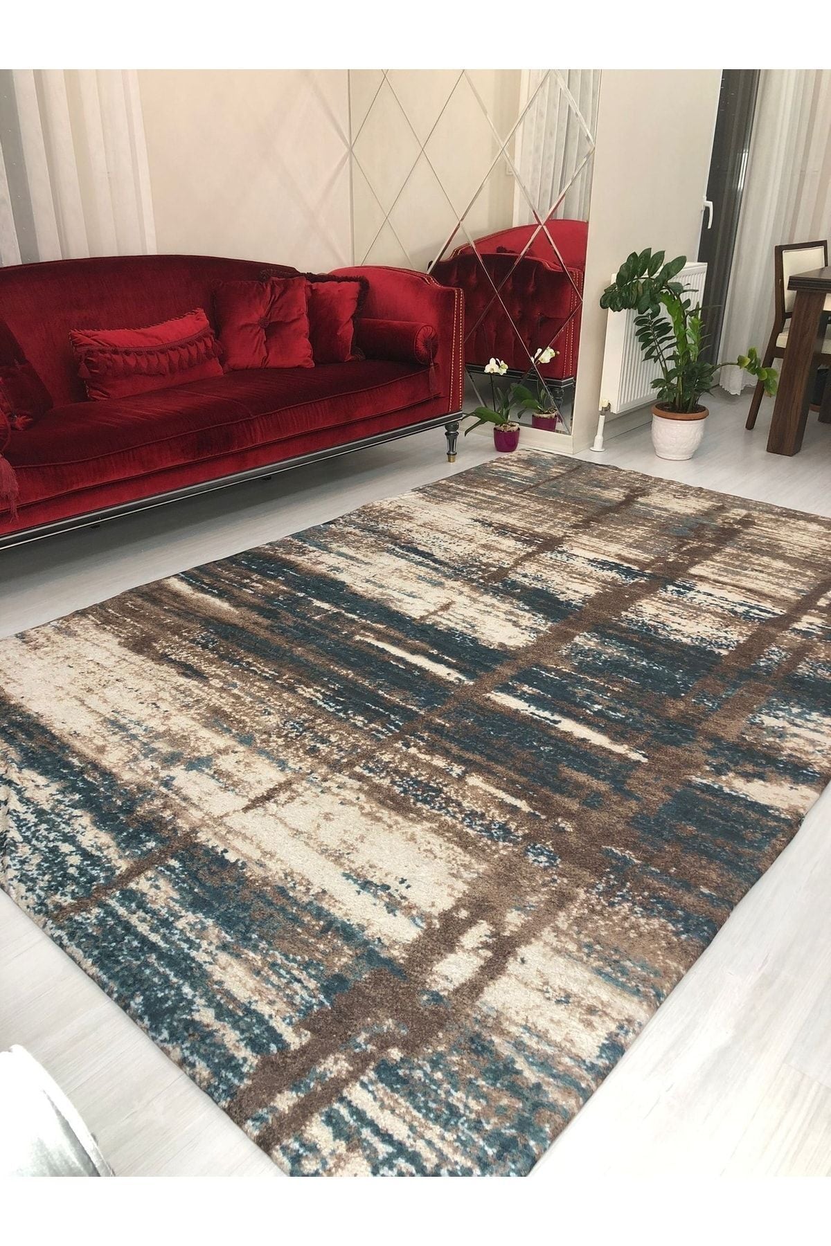 MEKA TEKSTIL Yakut Model Silk Velvet Elastic Carpet Cover 1