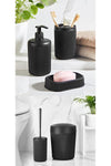 ORSA HOME 207 Striped Pattern Black 5-Piece Bathroom Set 4