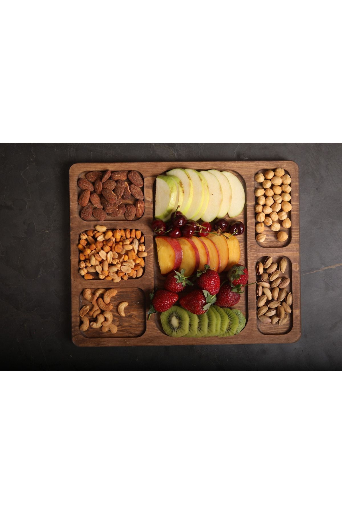 SAMMWOOD Natural Wooden Cheese Serving Plate, Breakfast Plate, Breakfast Tray 1