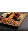 SAMMWOOD Natural Wooden Cheese Serving Plate, Breakfast Plate, Breakfast Tray 6