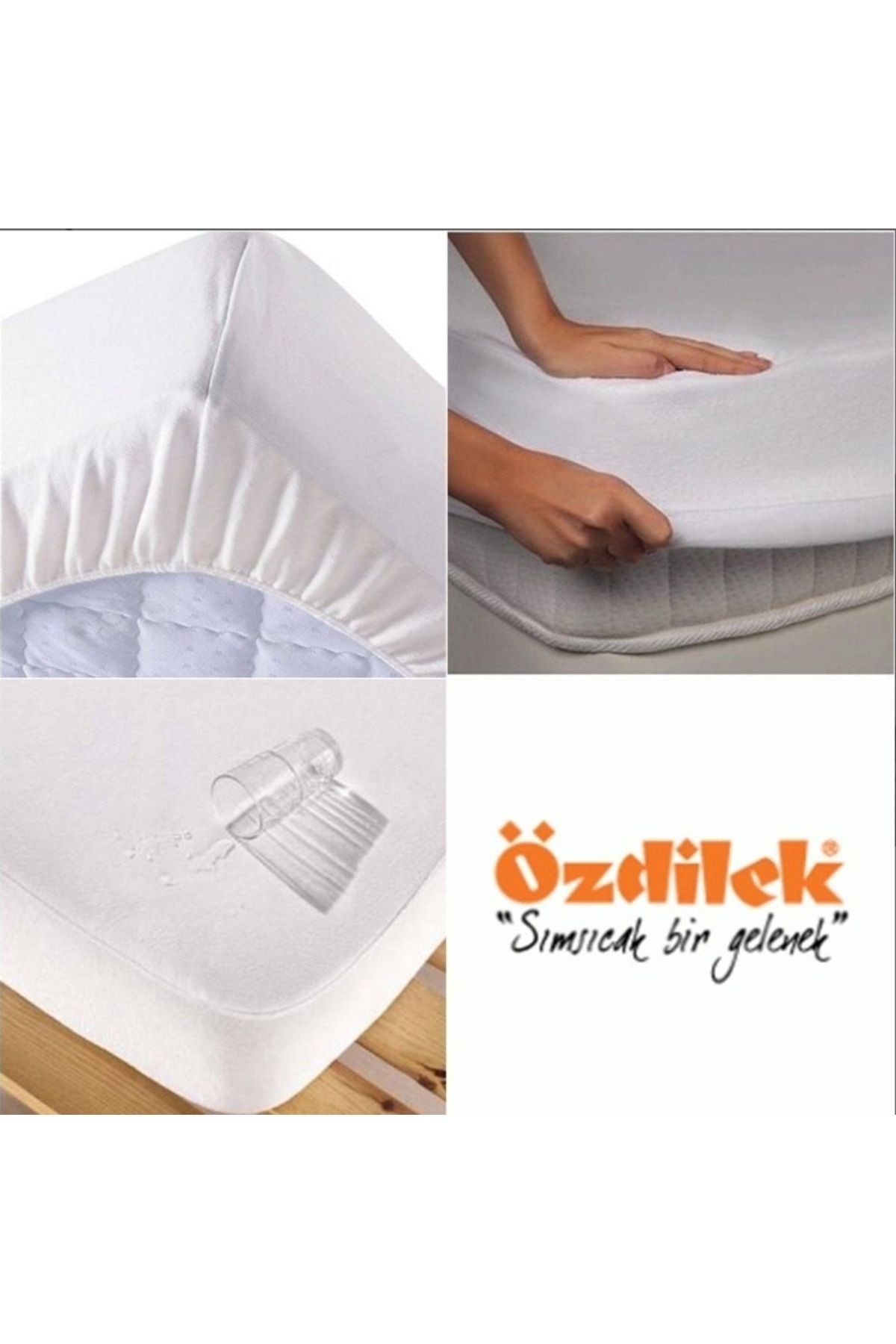 Özdilek Alez Waterproof Mattress Protector Double and Single Sizes in 4 Different Dimensions 3