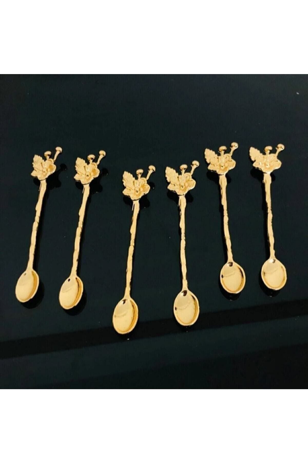 NIL HOME Golden Flower 6-Piece Tea Spoon Set 1