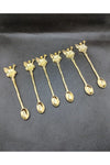 NIL HOME Golden Flower 6-Piece Tea Spoon Set 5