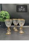 GKZGlass Home Decor New Year Orchid Glass Gilded Coffee Side Water Glass Set for 6 People 2