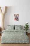 Rivaİstanbul Green Daisy Double Duvet Cover Set Cotton 2