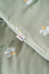 Rivaİstanbul Green Daisy Double Duvet Cover Set Cotton 5