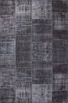 ARTLOOP Patchwork Design Living Room Rug, Woven Base Decorative Chenille Black Rug Jazz Al 81 2