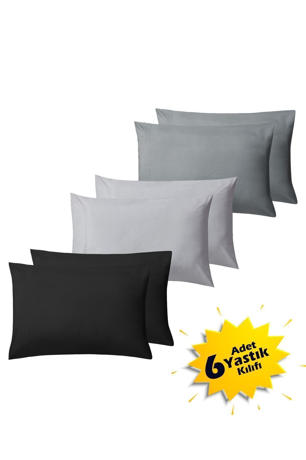 CAQQA 6 Pieces 3 Color Pillowcase | 50 X 70 Cm 1