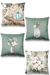 Pilloveland Double-Sided Printed Pumpkin Patterned 4-Piece Suede Cushion Cover 1