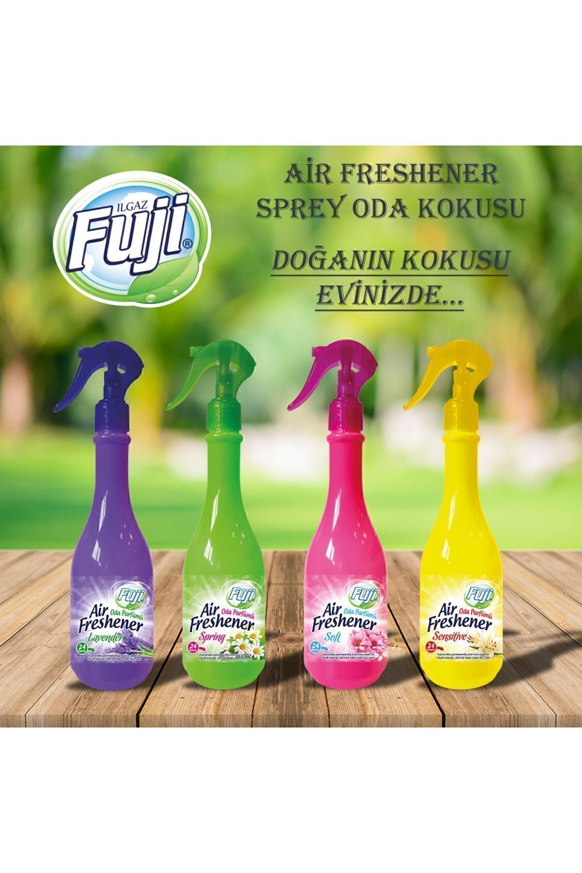 FUJI Neon Air Room Fragrance 4-Pack Room Spray Set Soft + Lavender + Spring + Sensitive Room Spray 2