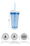 Herevin 660 Cc Straw Cup Blue Color 2